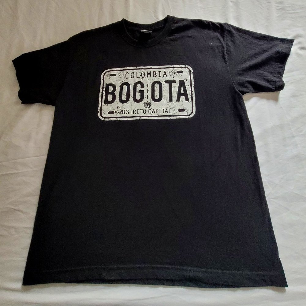 BOGOTA Logo Mens T-shirt Size L in Black